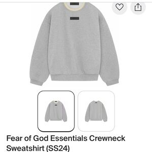 Essentials Light Gray Crewneck Sweater